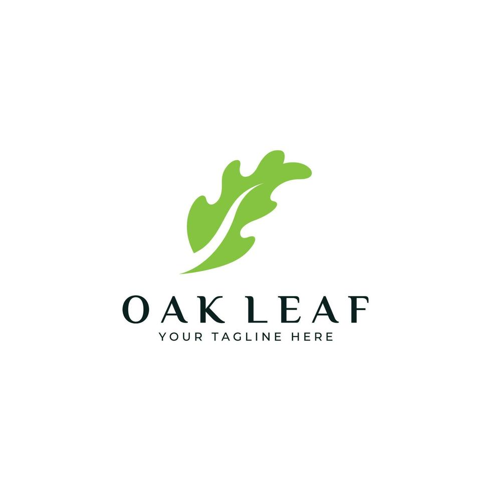 Autumn oak leaf logo and oak tree logo. With easy and simple editing of vector illustration.
