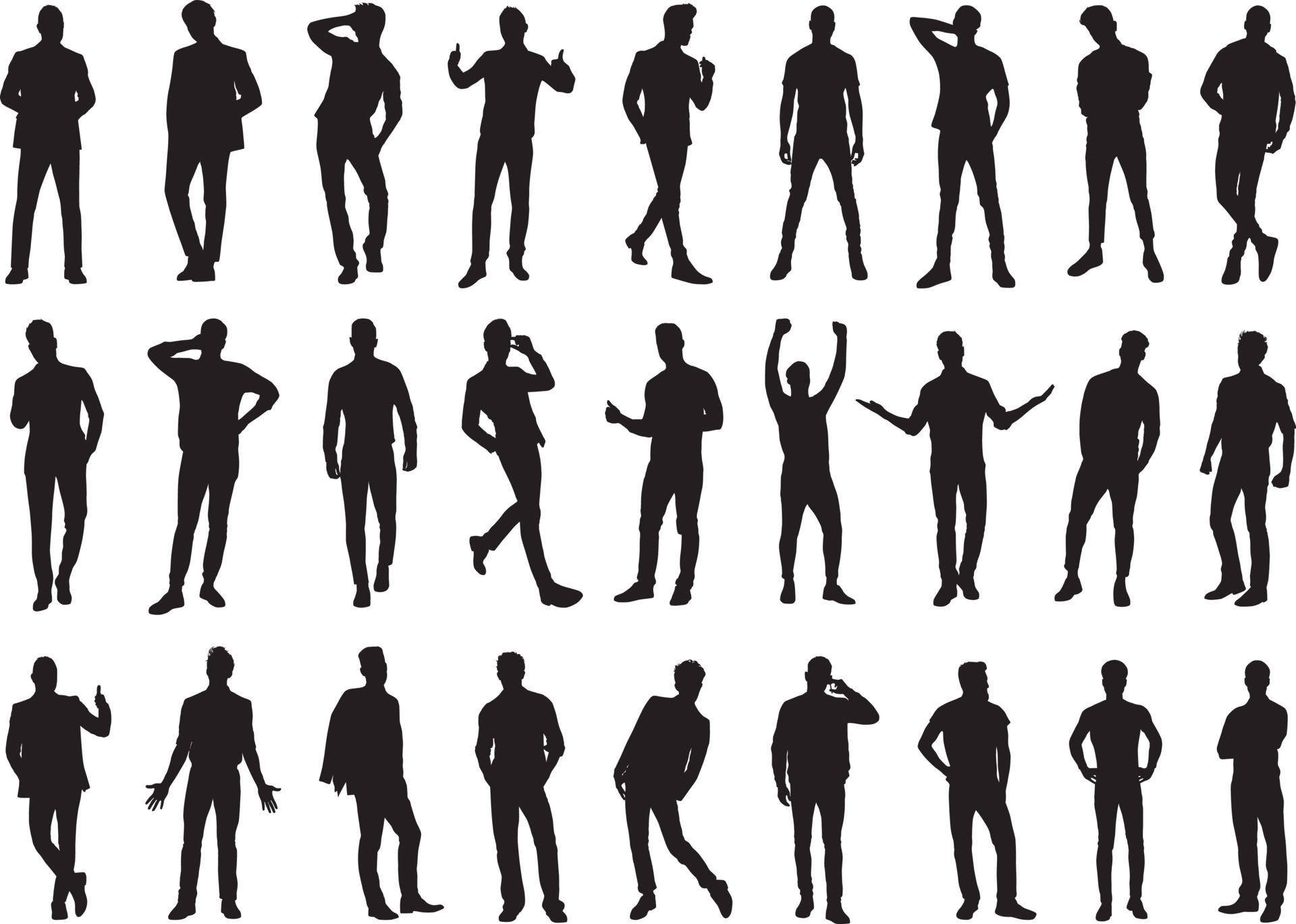 Silhouette of a man. Vector work illustration 10756582 Vector Art at