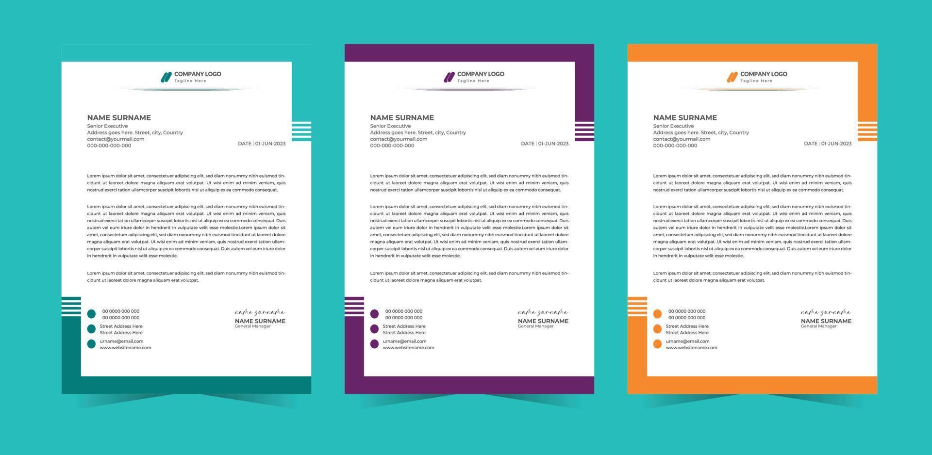 Letterhead Template Design vector