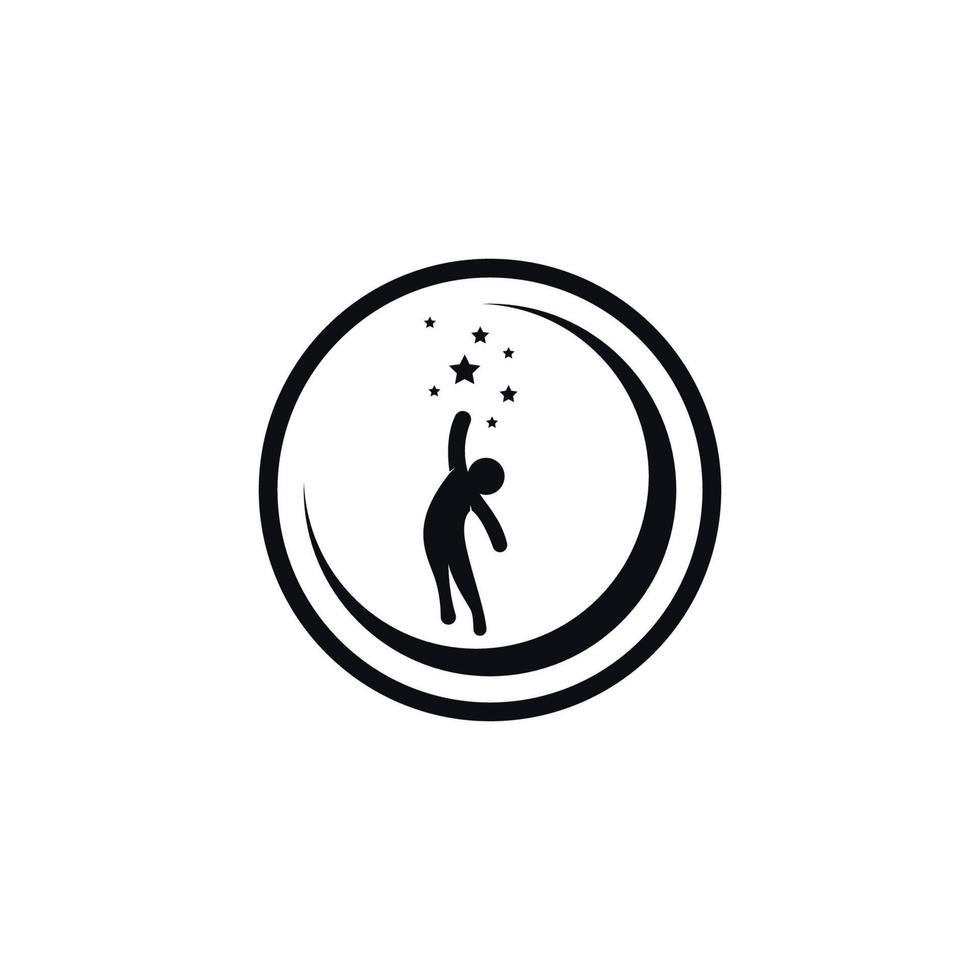 people star logo and symbol vector