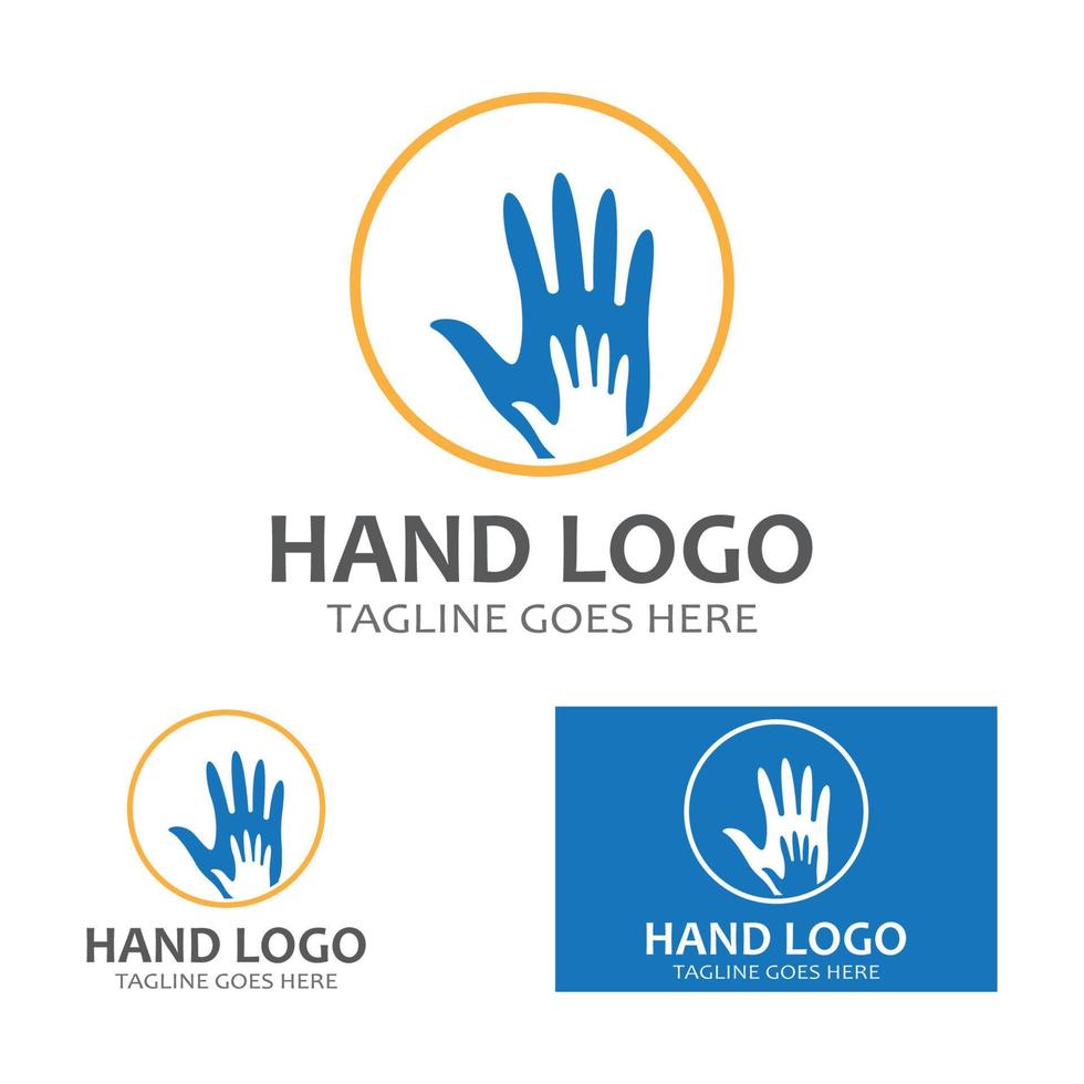 Hand care logo and symbol vector template eps10