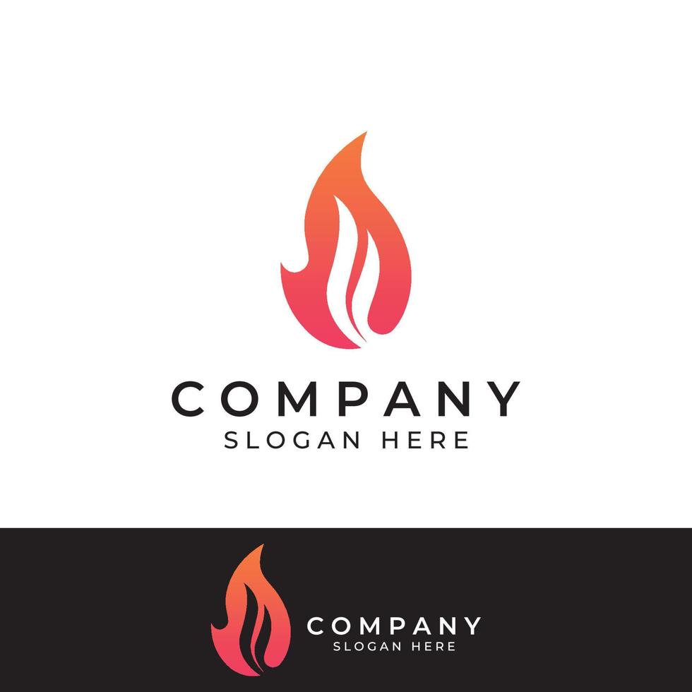 Fire or flame logo, fireball logo, and embers. Using a vector illustration template design concept.