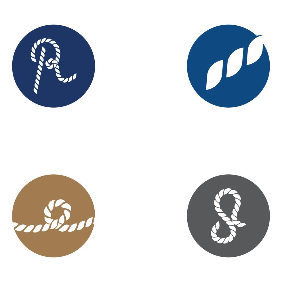 Rope logo using a vector illustration design template