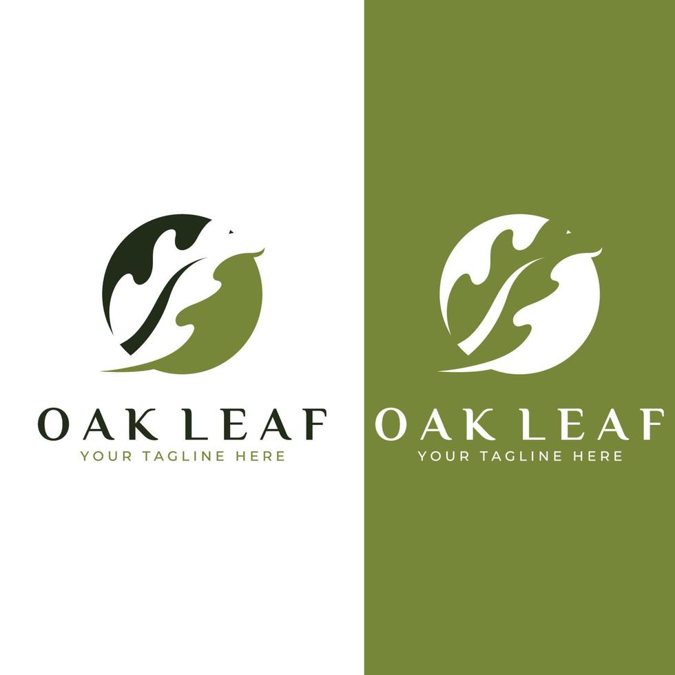 Autumn oak leaf logo and oak tree logo. With easy and simple editing of vector illustration.