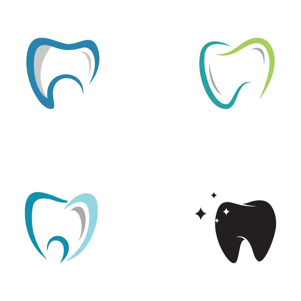 logotipo dental, logotipo para la salud dental y logotipo para el cuidado dental. usando un concepto de diseño de vector de ilustración de plantilla