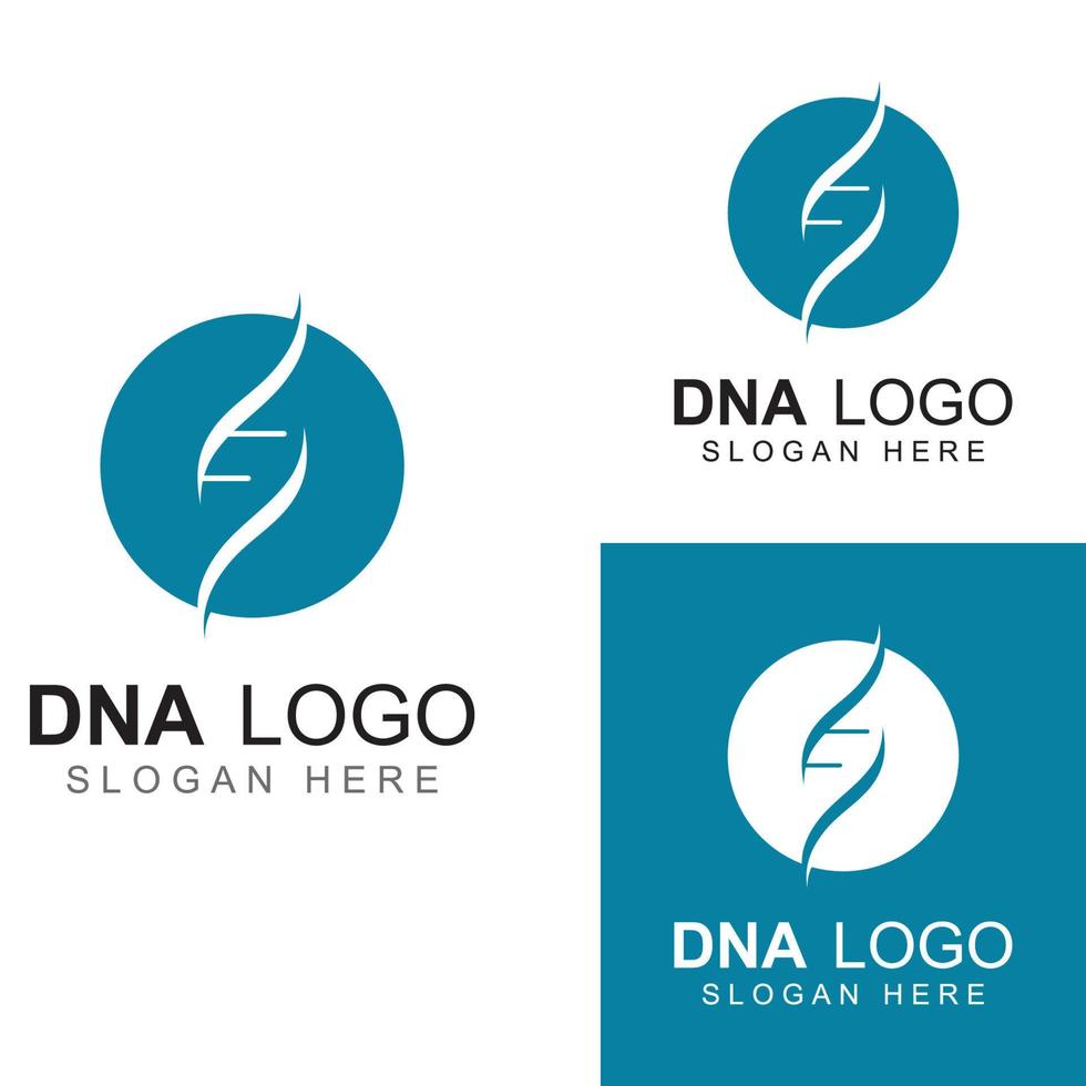 logotipo vectorial de adn. logotipo médico moderno, con diseño de plantilla de ilustración vectorial vector