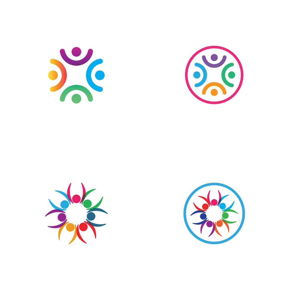 community icon logo vector template