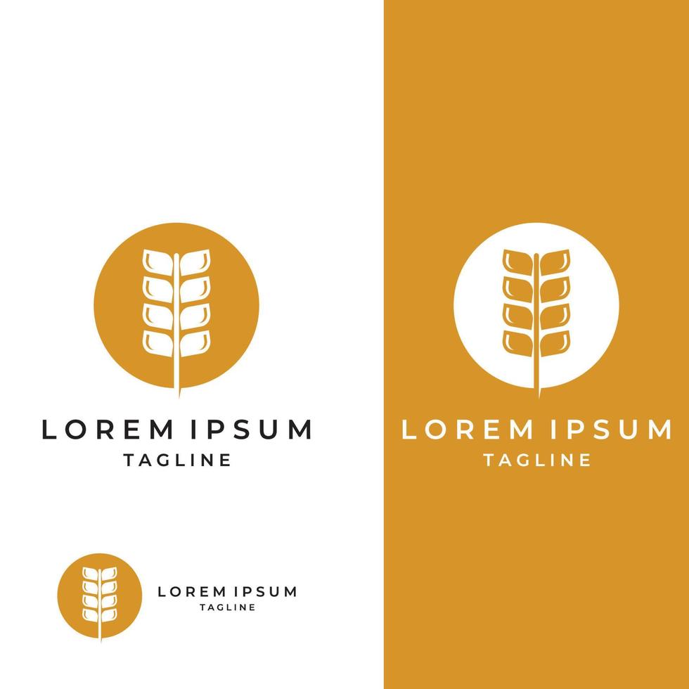 Wheat or cereal logo, wheat field and wheat farm logo.With easy and simple editing illustrations. vector