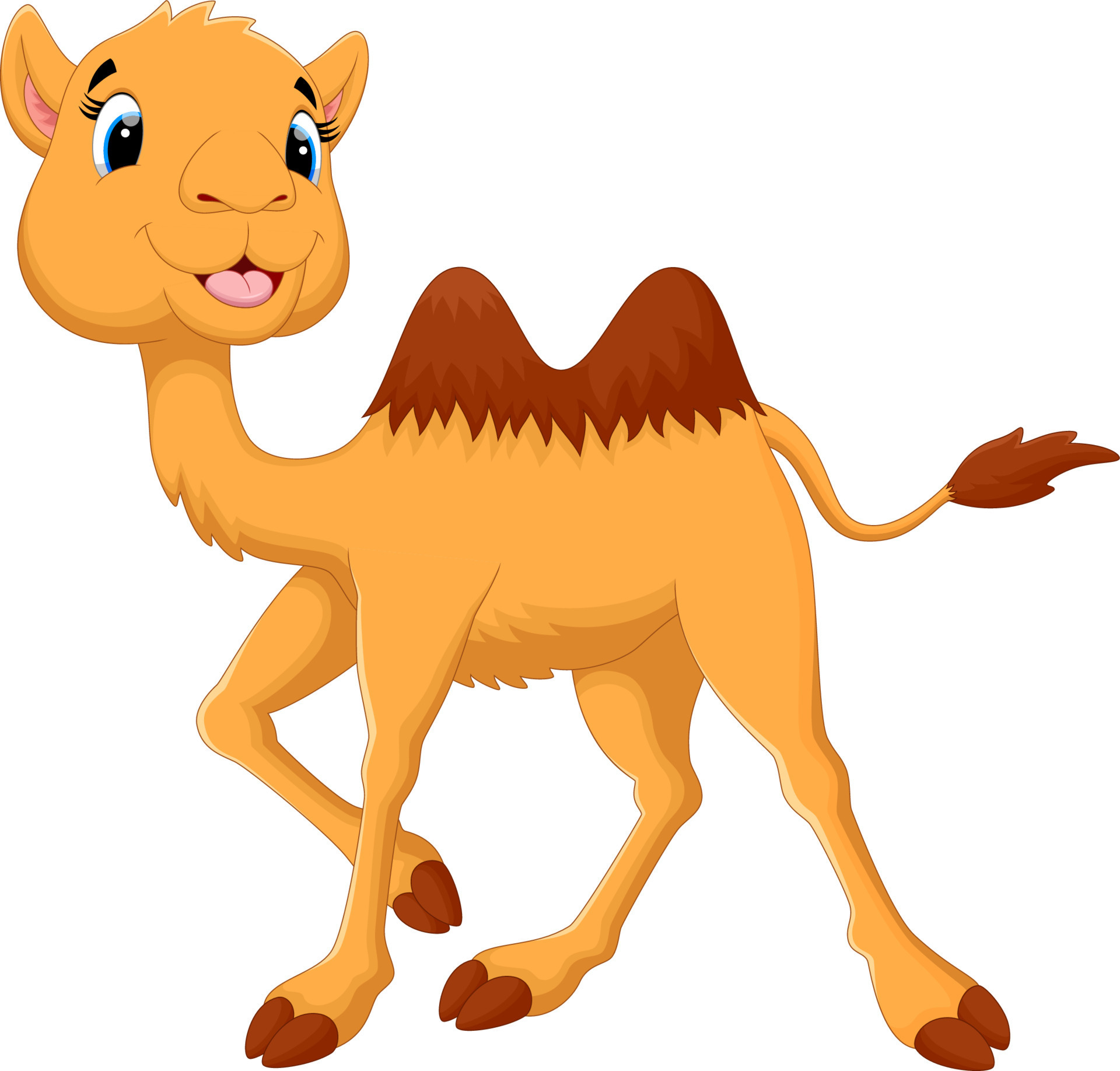 Cute camel cartoon on white background 10756872 Vector Art at Vecteezy