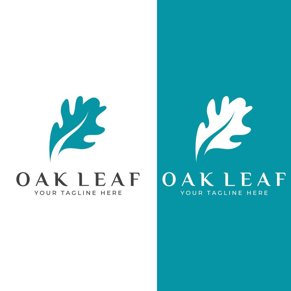 Autumn oak leaf logo and oak tree logo. With easy and simple editing of vector illustration.
