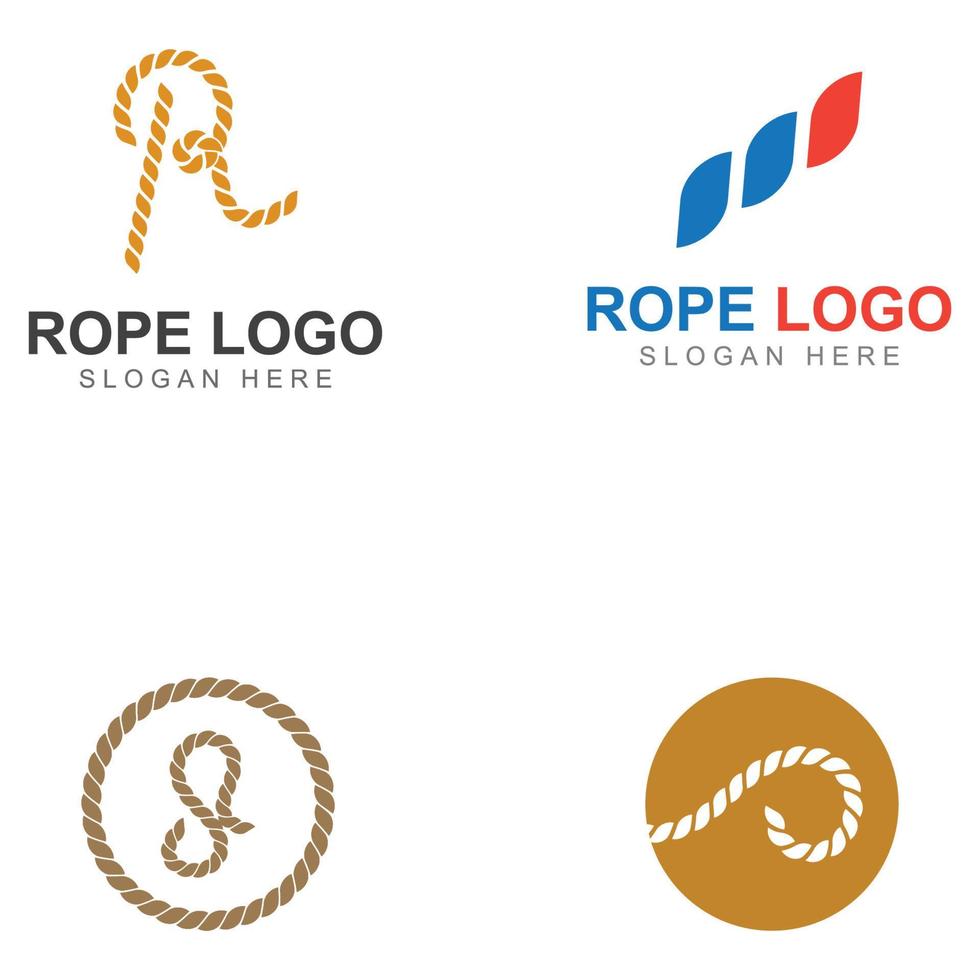 Rope logo using a vector illustration design template