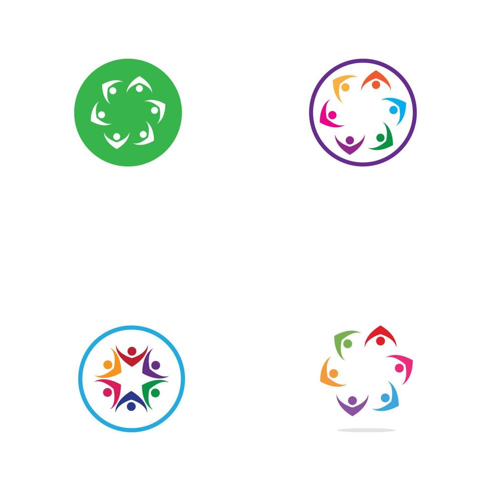 logotipo del grupo del equipo comunitario vector