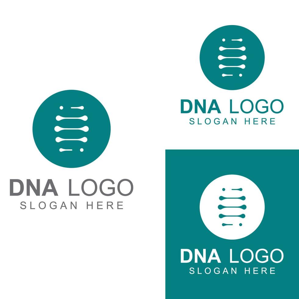 logotipo vectorial de adn. logotipo médico moderno, con diseño de plantilla de ilustración vectorial vector