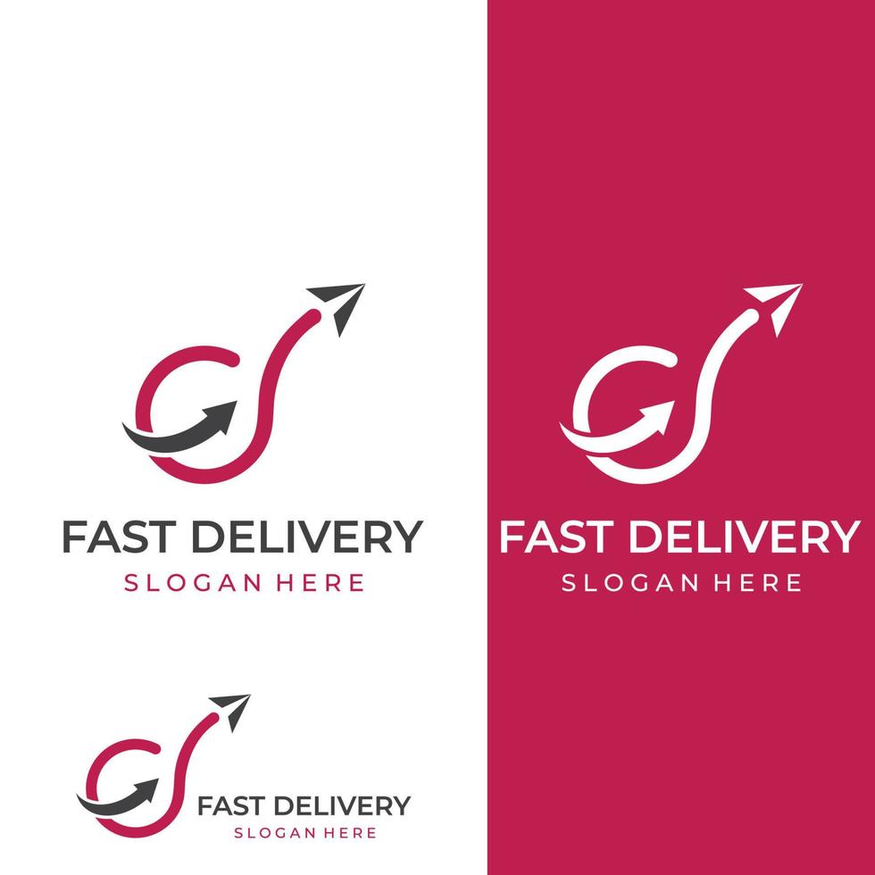 Logistics company vector logo, arrow icon logo, fast digital delivery logo. Using simple and easy logo vector editing.