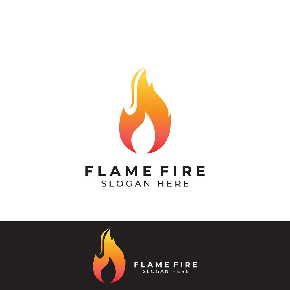 Fire or flame logo, fireball logo, and embers. Using a vector illustration template design concept.