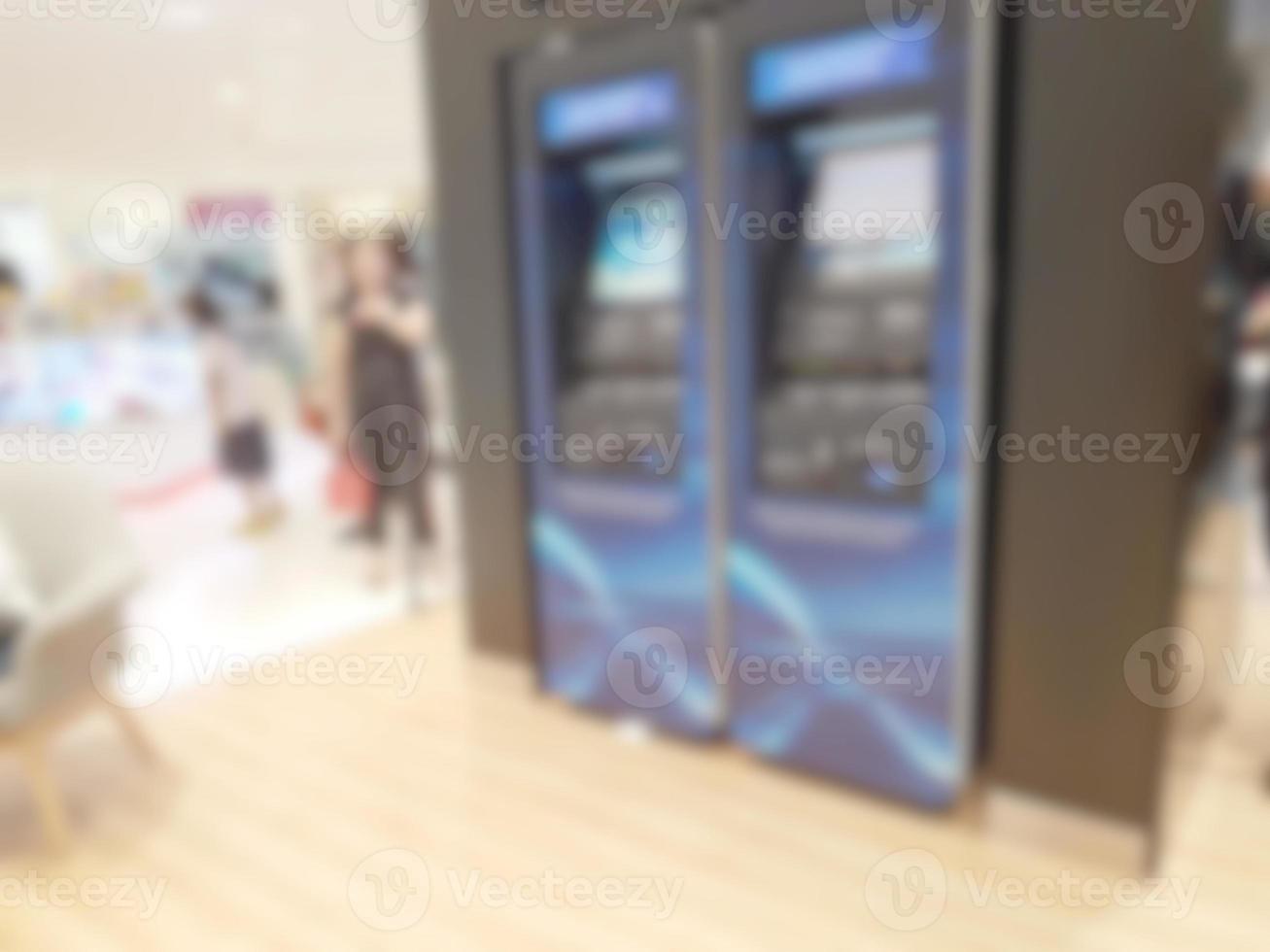 Automatic Teller Machine blur background of Illustration,Abstract Blurred,ATM photo