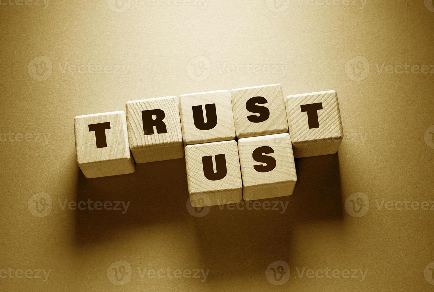 Trust Word with Wooden Cubes photo