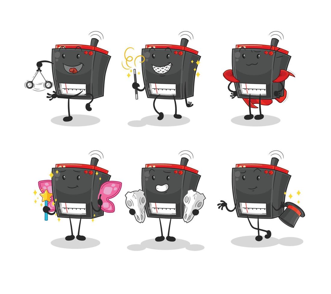 radio cartoon character vector