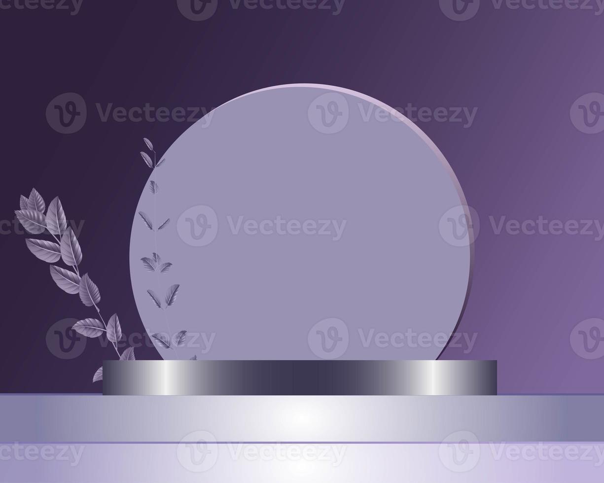 Studio show products Elegant purple background photo
