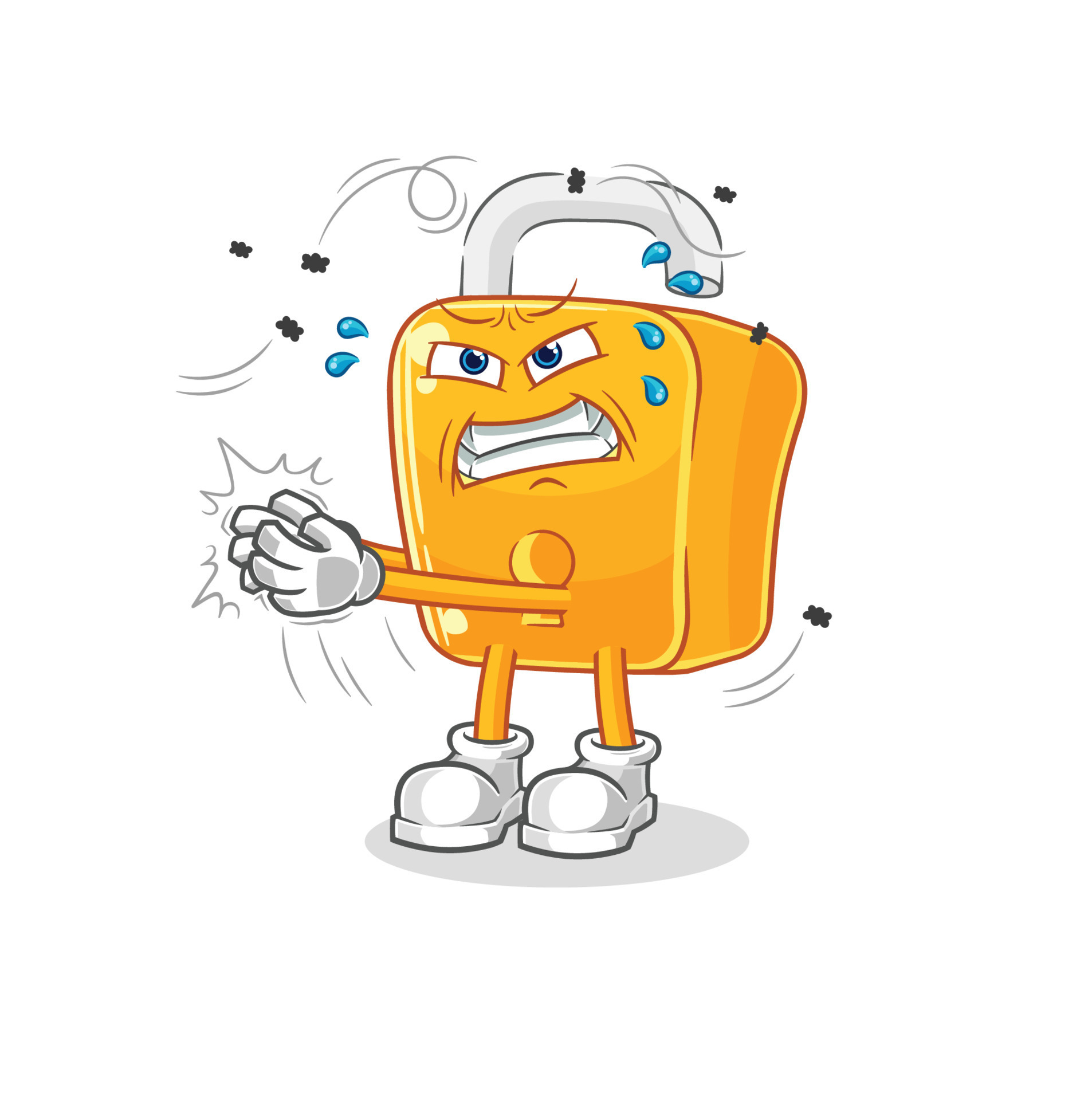 padlock character vector 10758741 Vector Art at Vecteezy