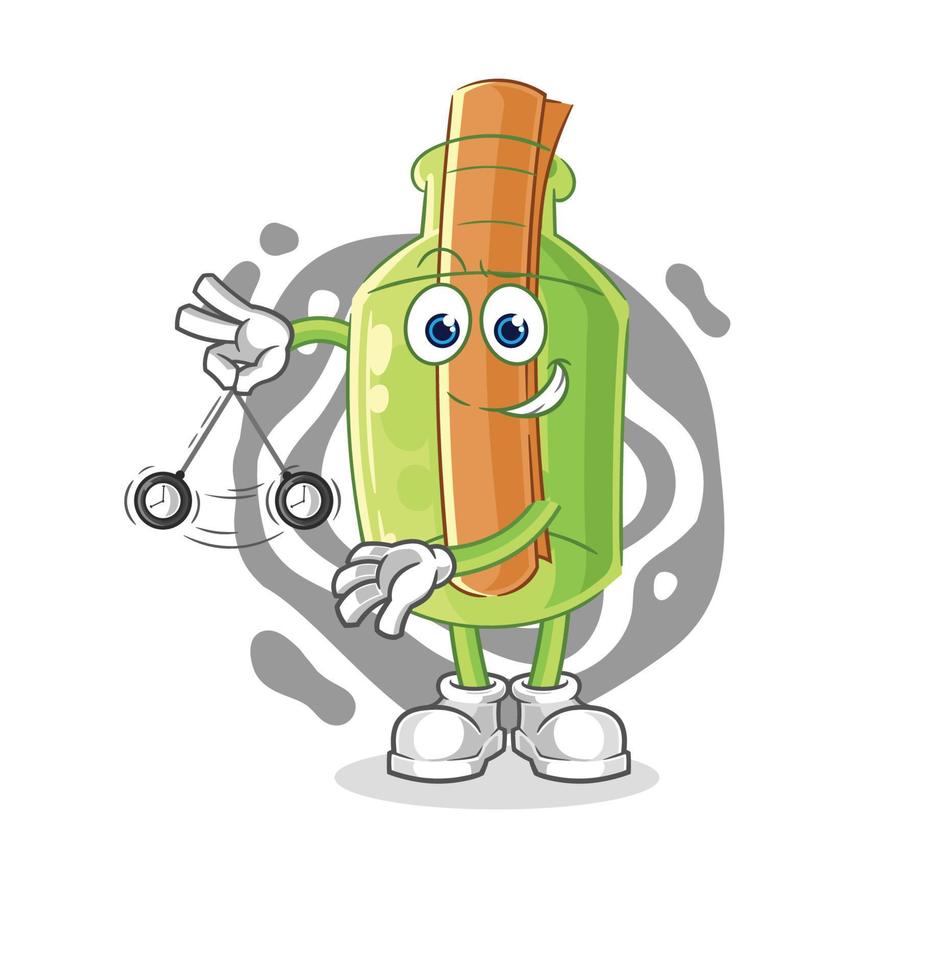 message in a bottle cartoon vector