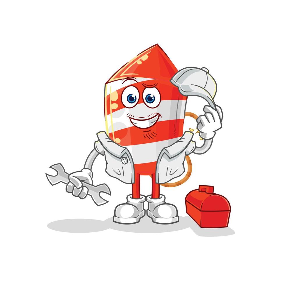 fireworks cartoon character vector