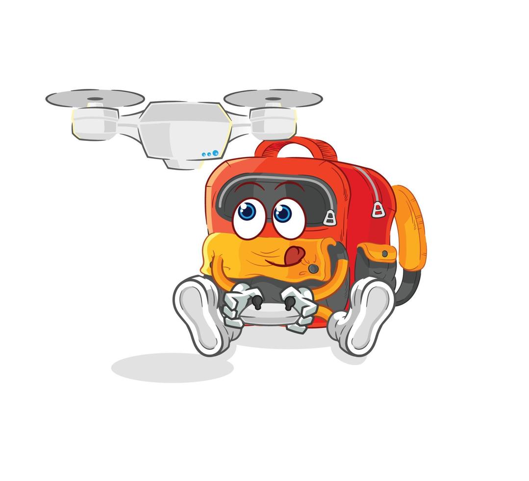 backpack cartoon vector