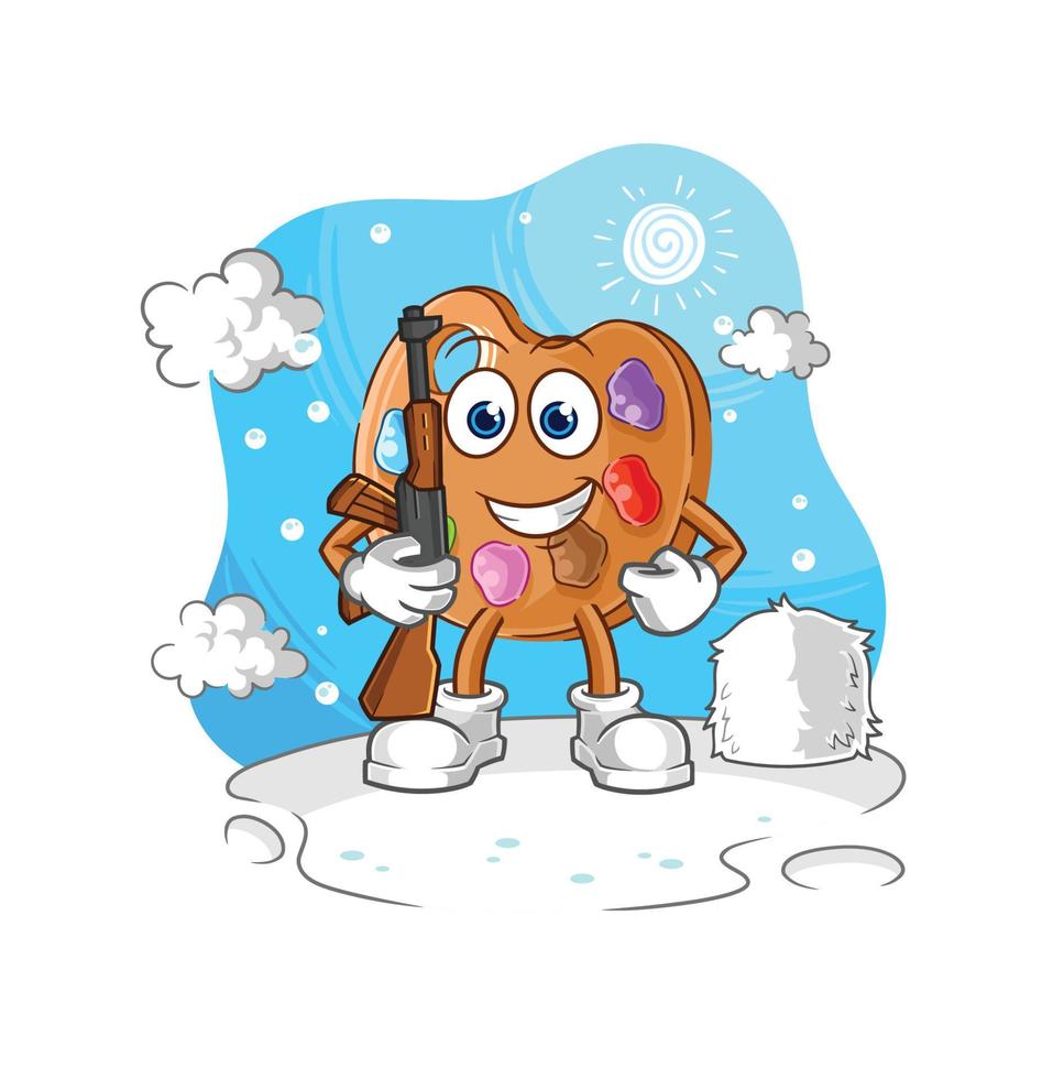 paint palette cartoon vector