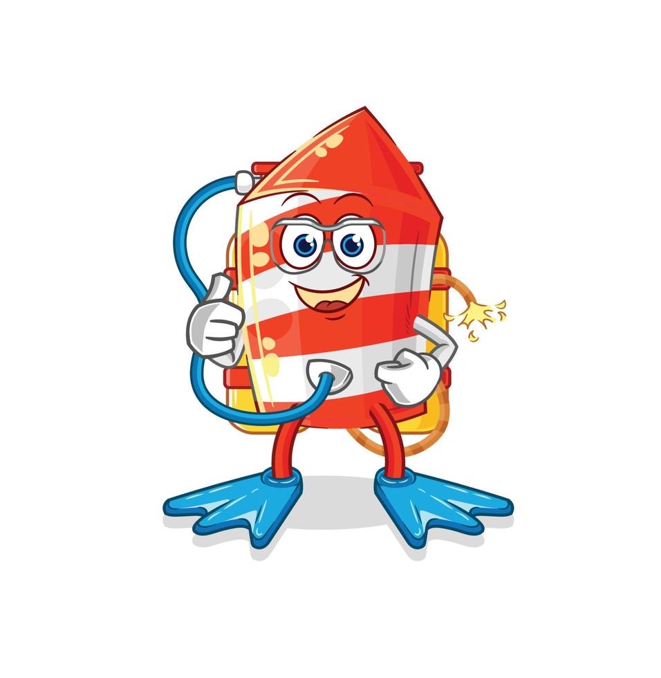 fireworks rocket character vector