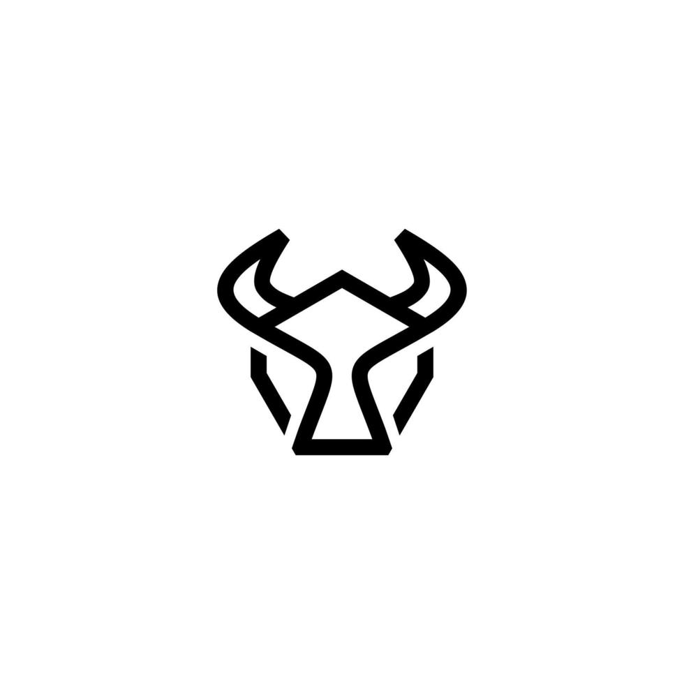 Bull Face Minimalistic Logo Vector Modern