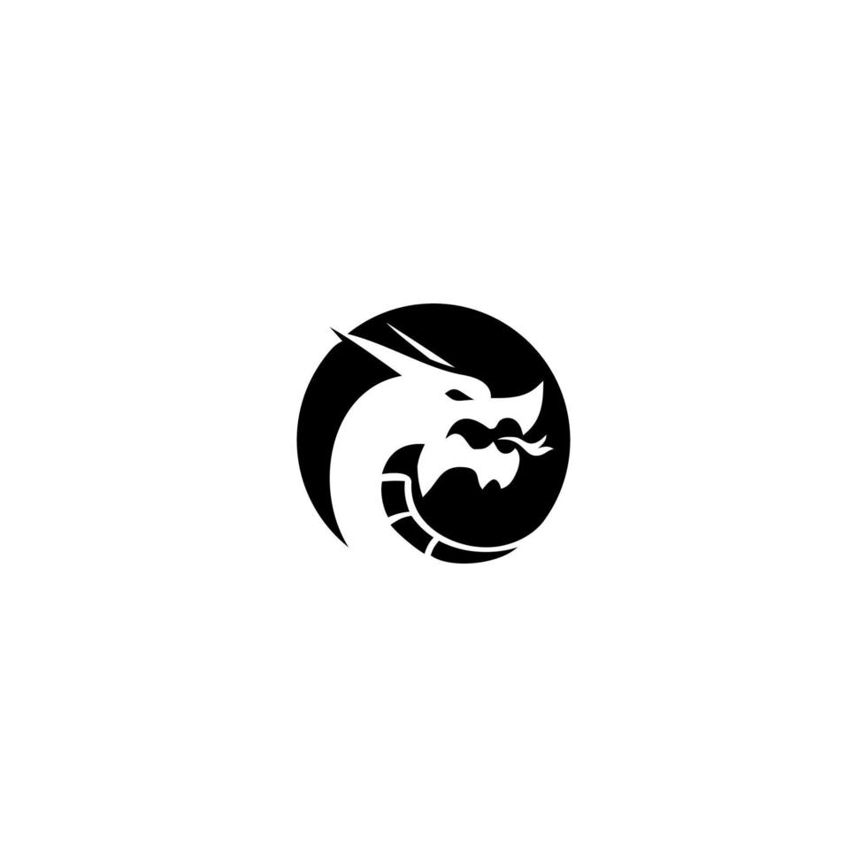 Dragon Head Abstract Symbol Vector Elegant