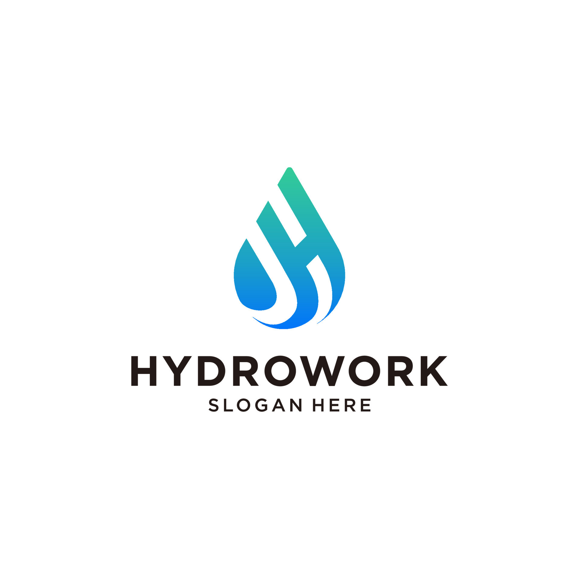 Hydro Water With Initial H Logo Vector Modern 10759066 Vector Art at