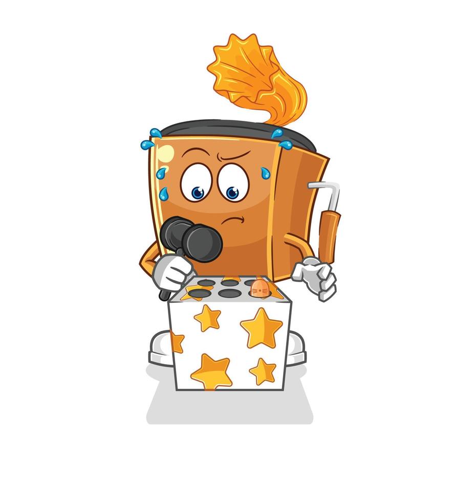 record player illustration character vector