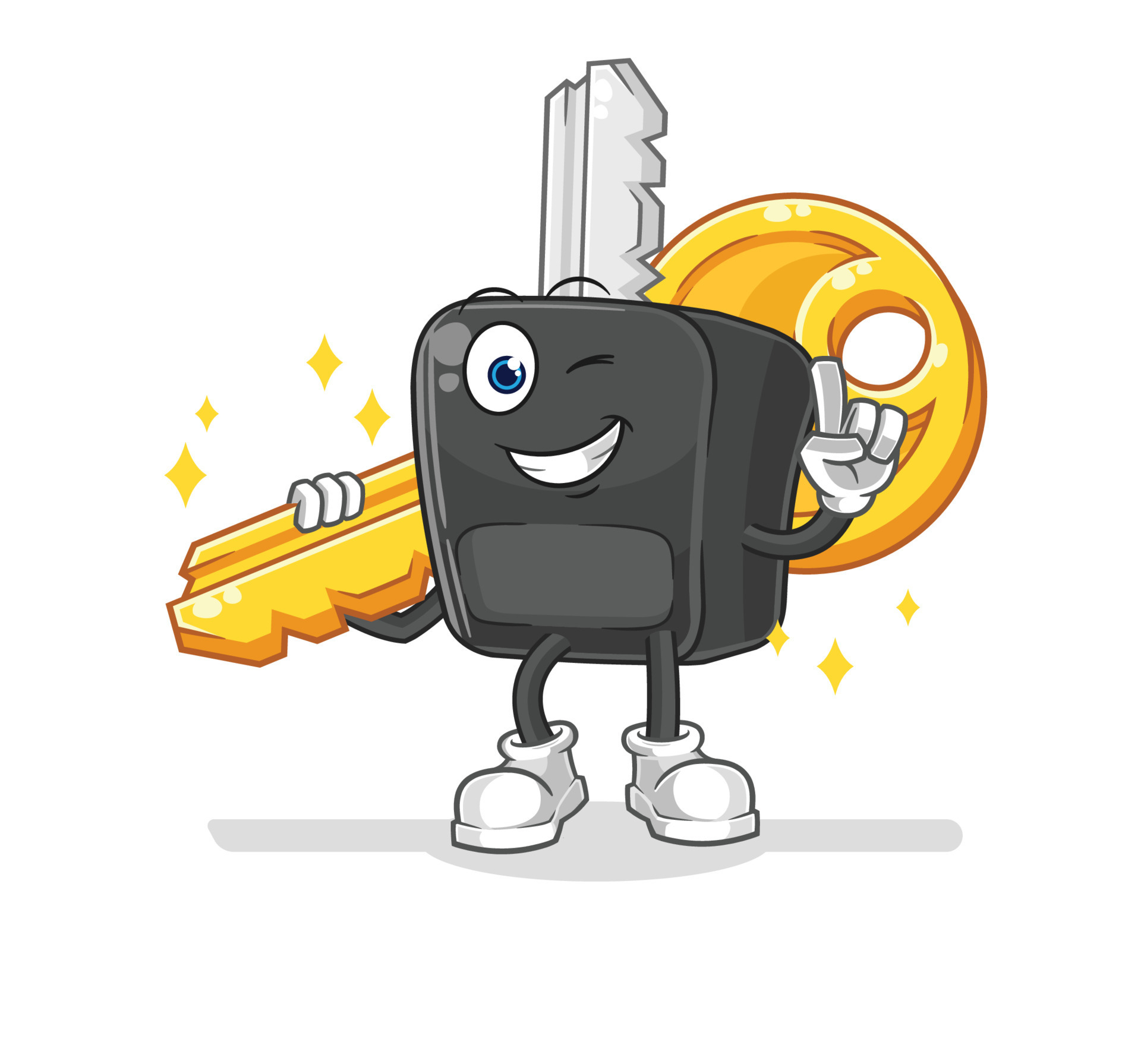 car key cartoon vector 10759158 Vector Art at Vecteezy