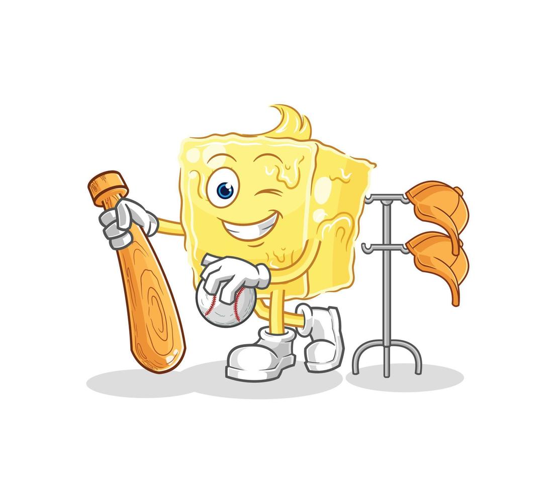 butter character cartoon vector