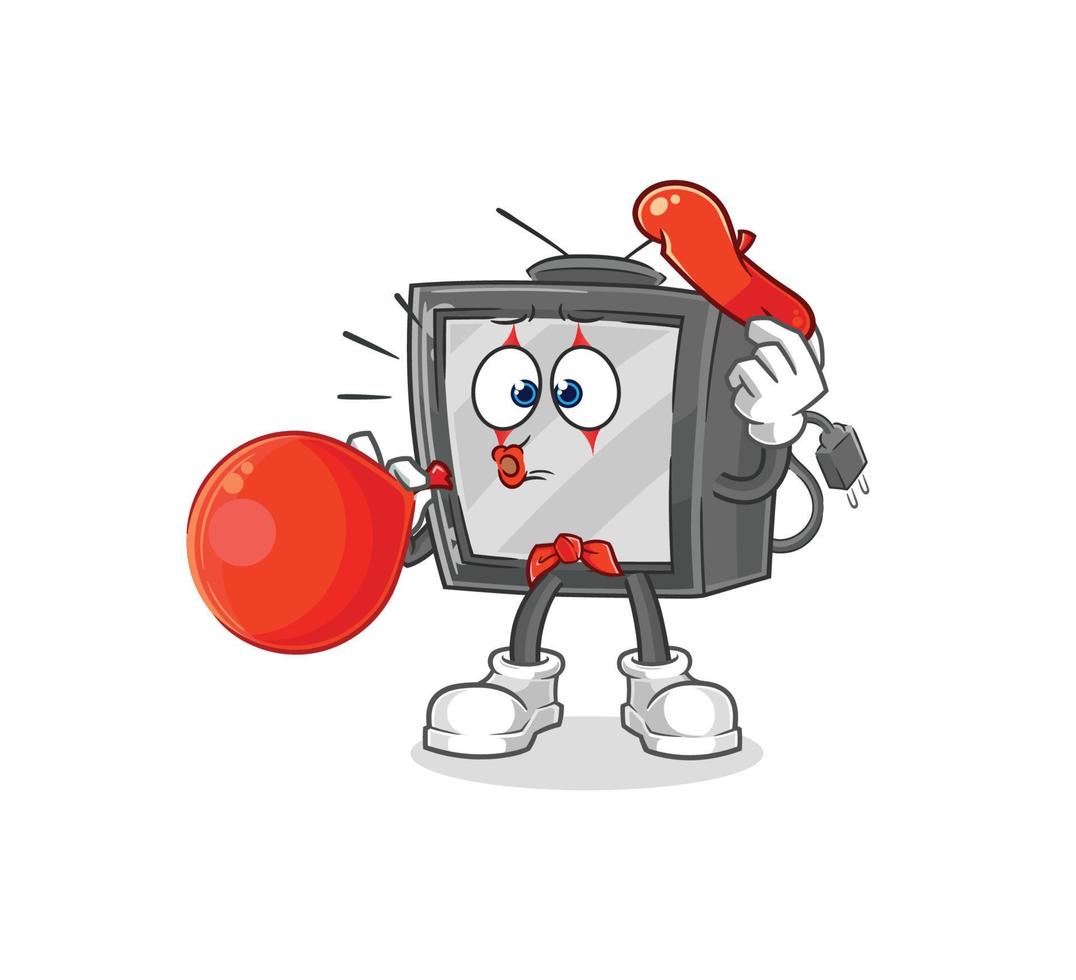 vintage tv cartoon character vector