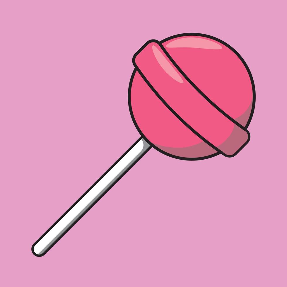 cartoon candy lollipop vector
