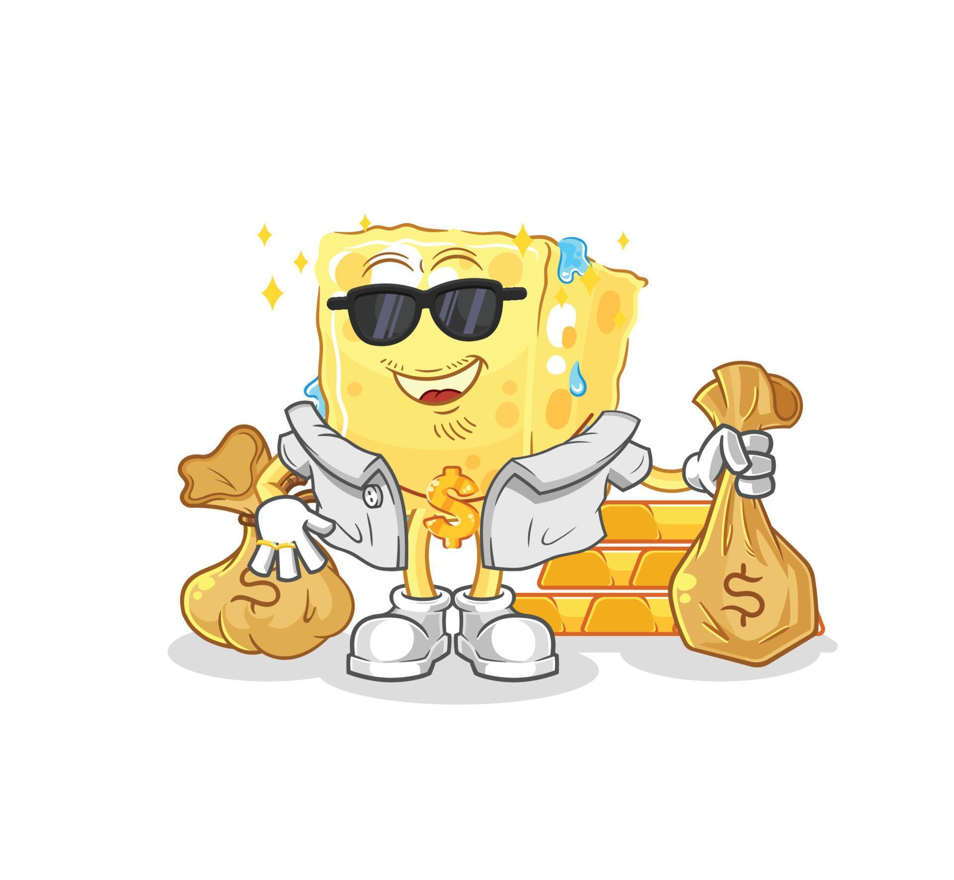 sponge mascot vector 10759530 Vector Art at Vecteezy