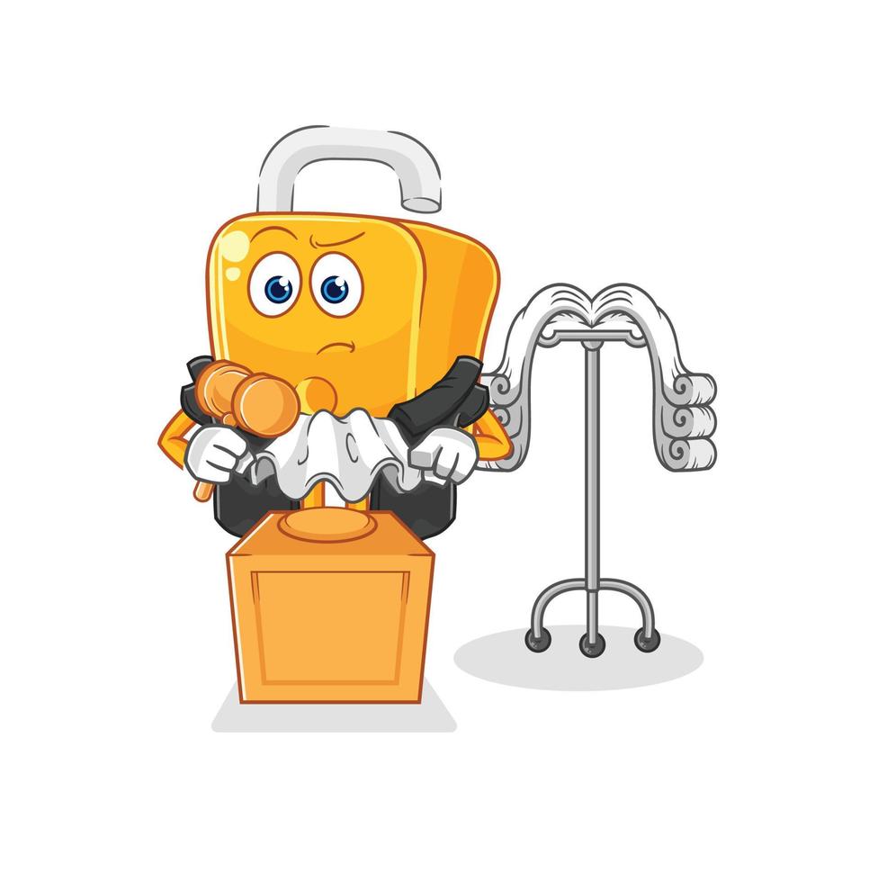 padlock cute cartoon vector
