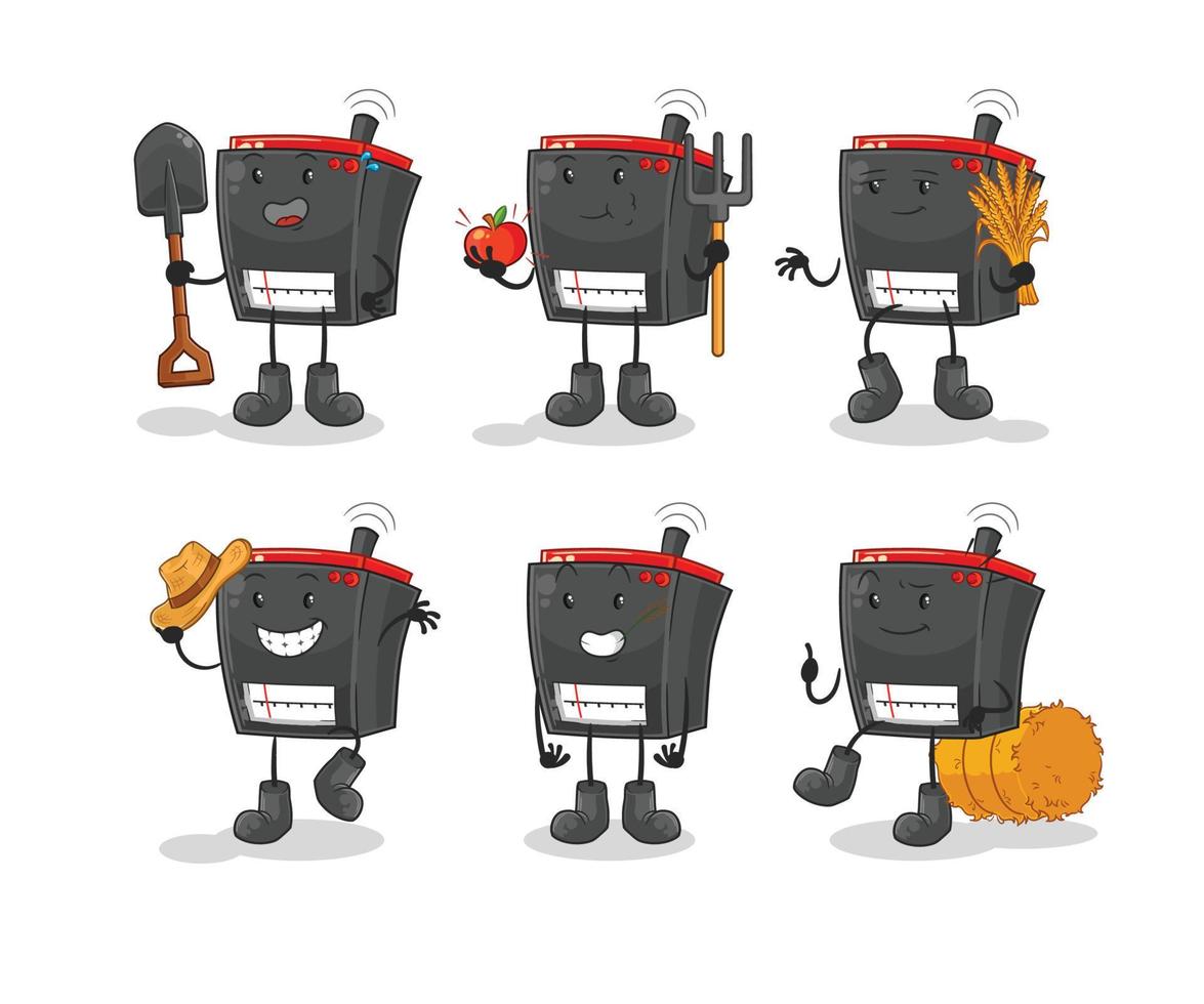 radio cartoon character vector