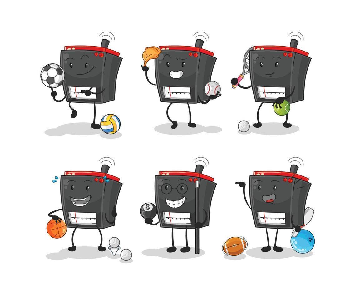 radio cartoon mascot vector