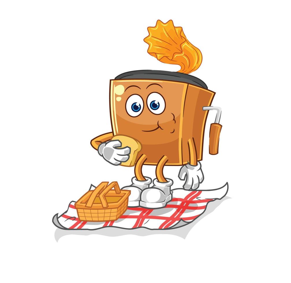 record player mascot vector