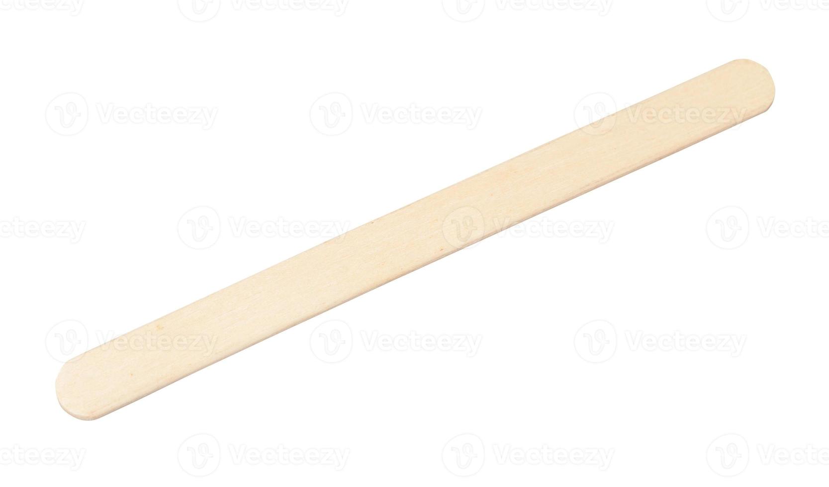 flat wooden craft ice cream stick isolated photo