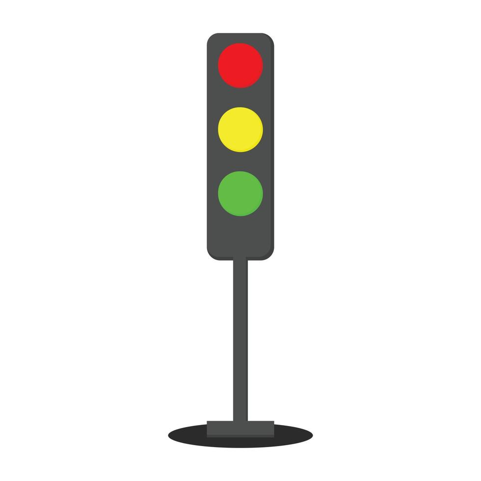 vector illustration Flat style traffic light icon, graphic design, web design
