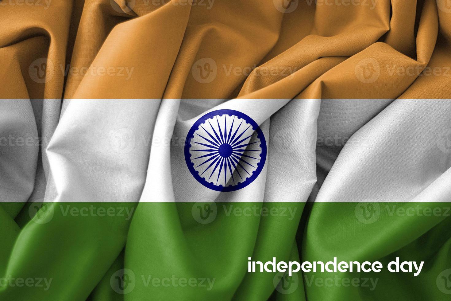 independencia india, feliz día de la independencia en india, bandera india, trabajo 3d e imagen 3d foto
