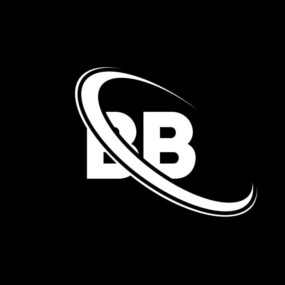 BB logo. B B design. White BB letter. BB letter logo design. Initial letter BB linked circle uppercase monogram logo. vector