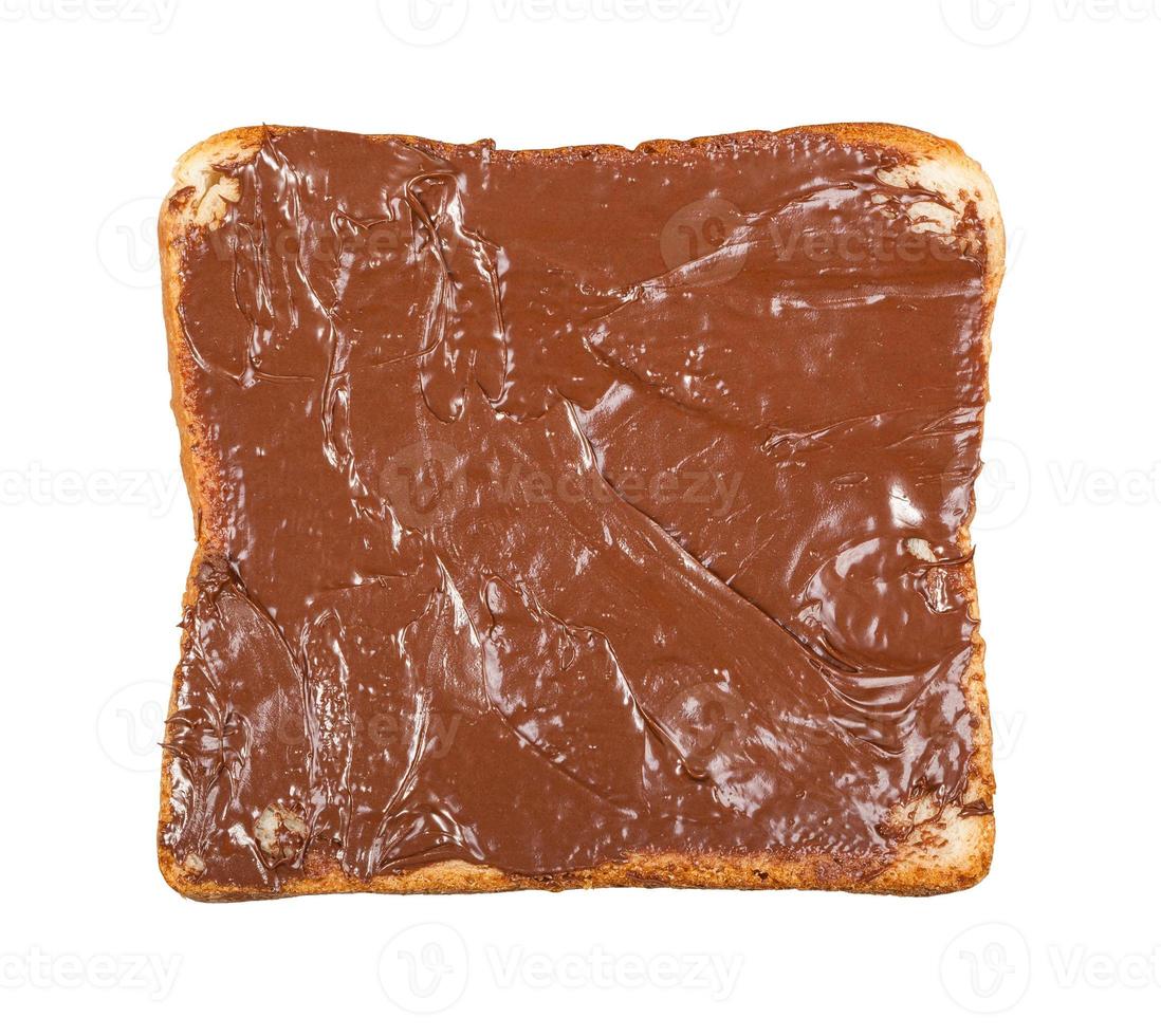 open sandwich with toast and chocolate spread photo