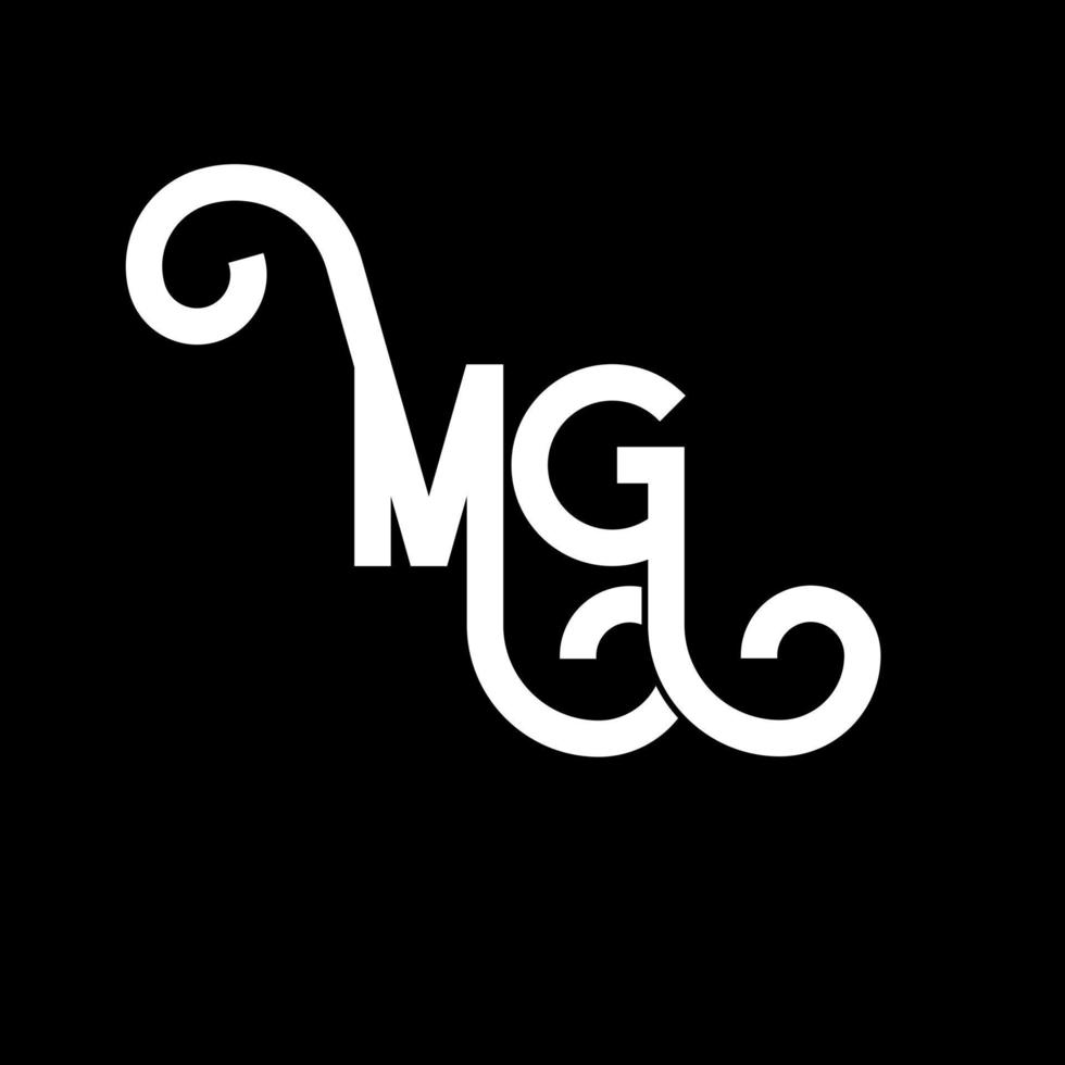 diseño del logotipo de la letra mg. icono del logotipo mg de letras iniciales. plantilla de diseño de logotipo mínimo de letra abstracta mg. mg vector de diseño de letras con colores negros. logotipo de mg