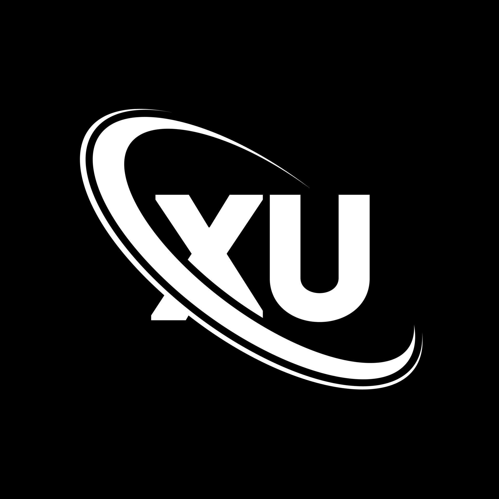 XU logo. X U design. White XU letter. XU letter logo design. Initial