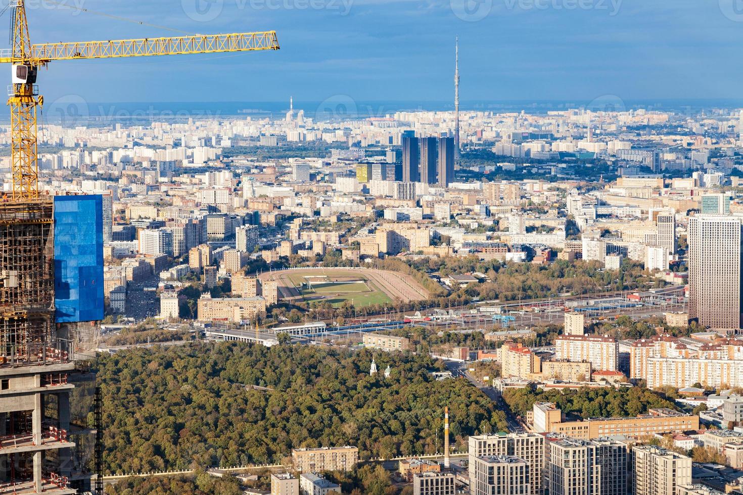 Moscow city with Central Moscow Hippodrome photo